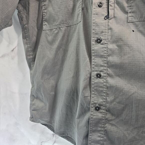 Carhartt Shirt Mens XL Short Sleeve Button Up Gray Collared Work Mechanic Shop - Picture 13 of 15